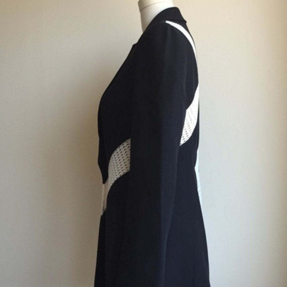 NWT! Versace Black & White Silk Crepe Jacket - Picture 5 of 5